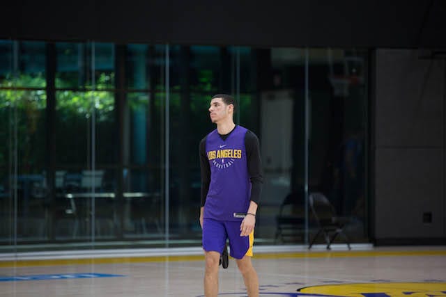 lonzo ball lakers shirt