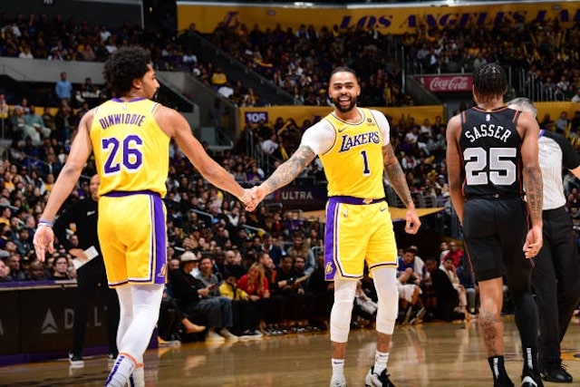 Lakers News: Anthony Davis & D'Angelo Russell Credit Spencer Dinwiddie For Embracing New Role