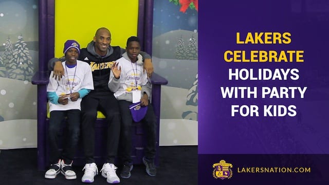 Lakers Celebrate Holidays With Party For Kids (video)