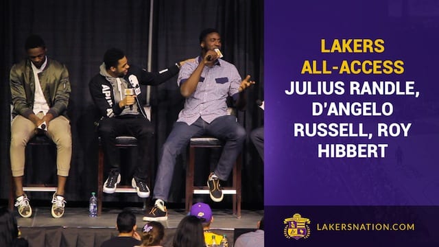 D’angelo Russell, Julius Randle, Roy Hibbert Candid At Lakers All-access (videos)