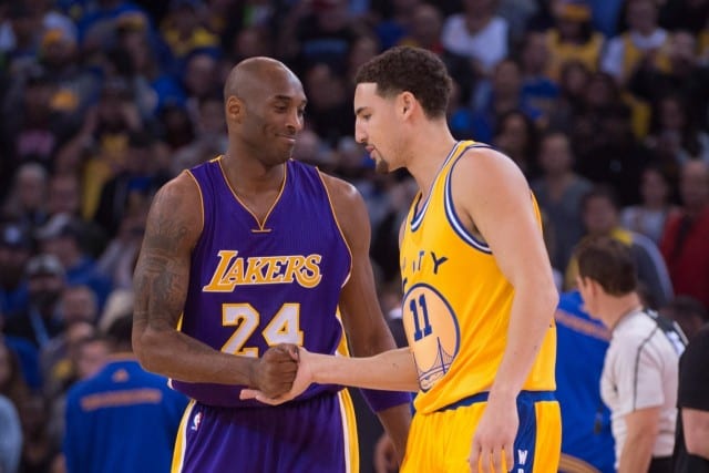 Lakers Video: Kobe Bryant Gives Klay Thompson His Game-worn Jersey