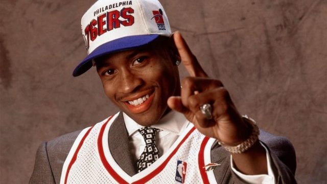 1996 NBA Draft Kobe Bryant Allen Iverson Lakers Sixers Legends