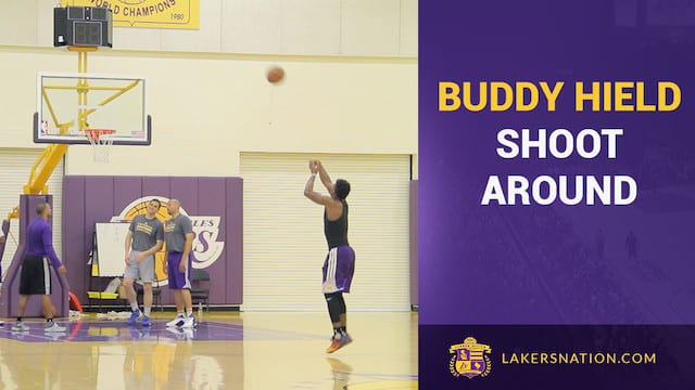 Buddy Hield Shooting Drills At Lakers Workout (video)