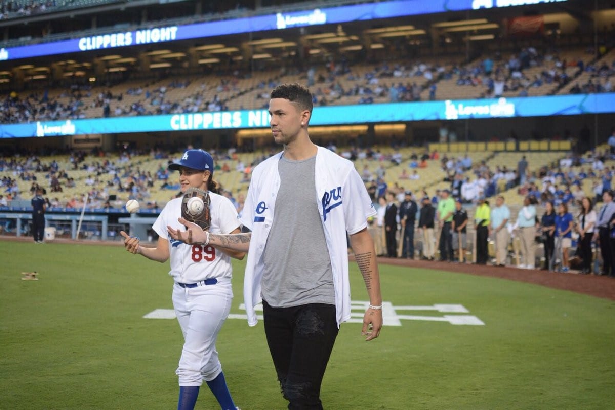 Clippers Guard Austin Rivers Throws Dodgers’ First Pitch; Gets Booed By Lakers Fans