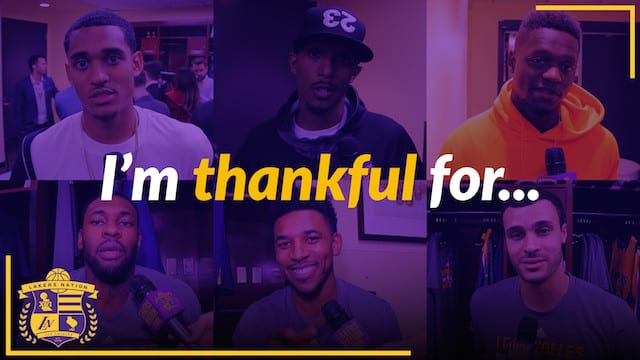 Video: I’m Thankful For ________ (lakers Edition!)