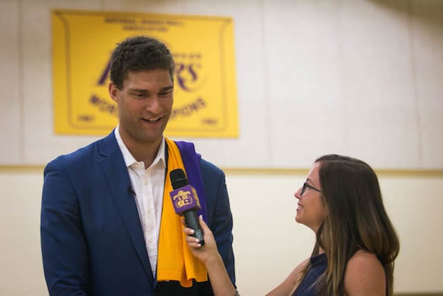 Brook Lopez Interviews With Lakers Nation (video)