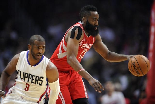 Video: Chris Paul Yells At James Harden For Not Taking Layup During Drew League Game
