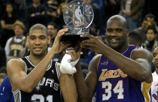 cafeteria byrde aflevere This Day In Lakers History: Shaquille O'Neal, Tim Duncan Share All-Star  Games MVP Honors