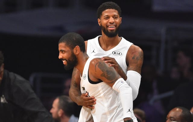 Nba Trade Rumors Lakers Using Paul George Kyrie Irving Trades As Basis To Build Offer For Kawhi Leonard Lakers Nation