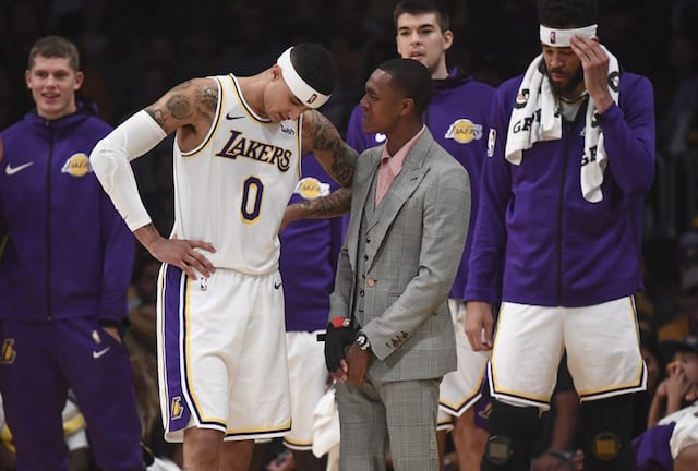 Lakers Injury Report Rajon Rondo Out With Sprained Ring Finger Javale Mcgee Questionable Against Kings Lakers Nation