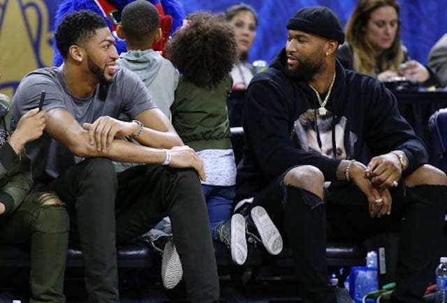 DeMarcus Cousins and Anthony Davis during 2017 NBA All-Star Weekend, Lakers