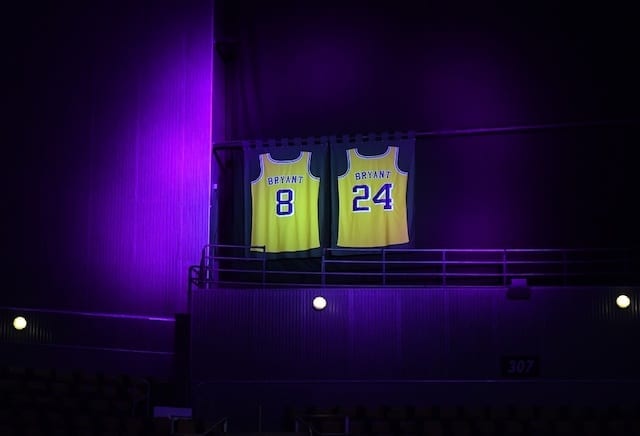 Kobe Bryant retired jerseys