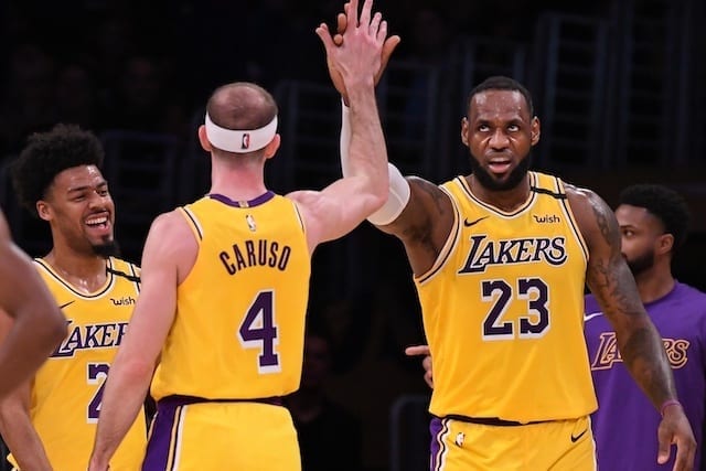Lakers News Lebron James Alex Caruso Detail Why They Play Well Together Lakers Nation