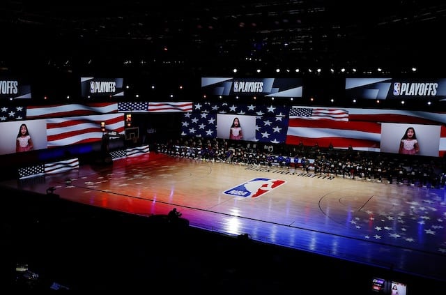 The Arena court view, 2020 NBA Playoffs