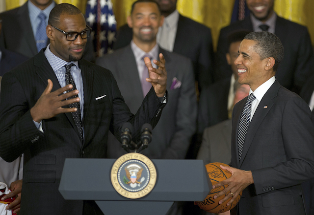 LeBron James, Barack Obama, Lakers