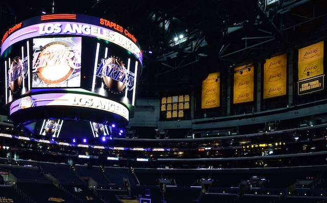 Lakers championship banners, Staples Center