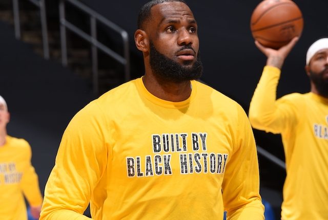 LeBron James, Black History Month shirt