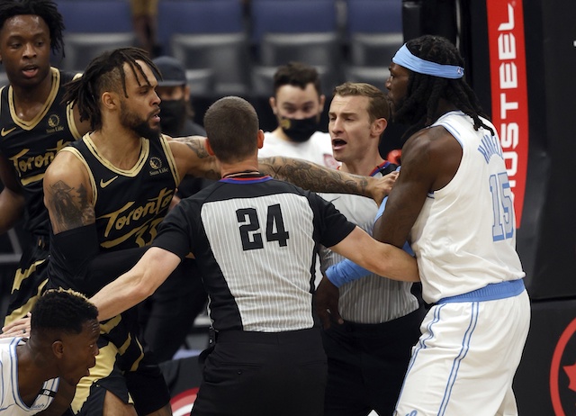Lakers' Montrezl Harrell on having BEEF with anyone out of Lakers jersey  after Raptors row