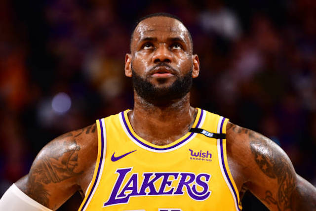 lebron james number 6 lakers