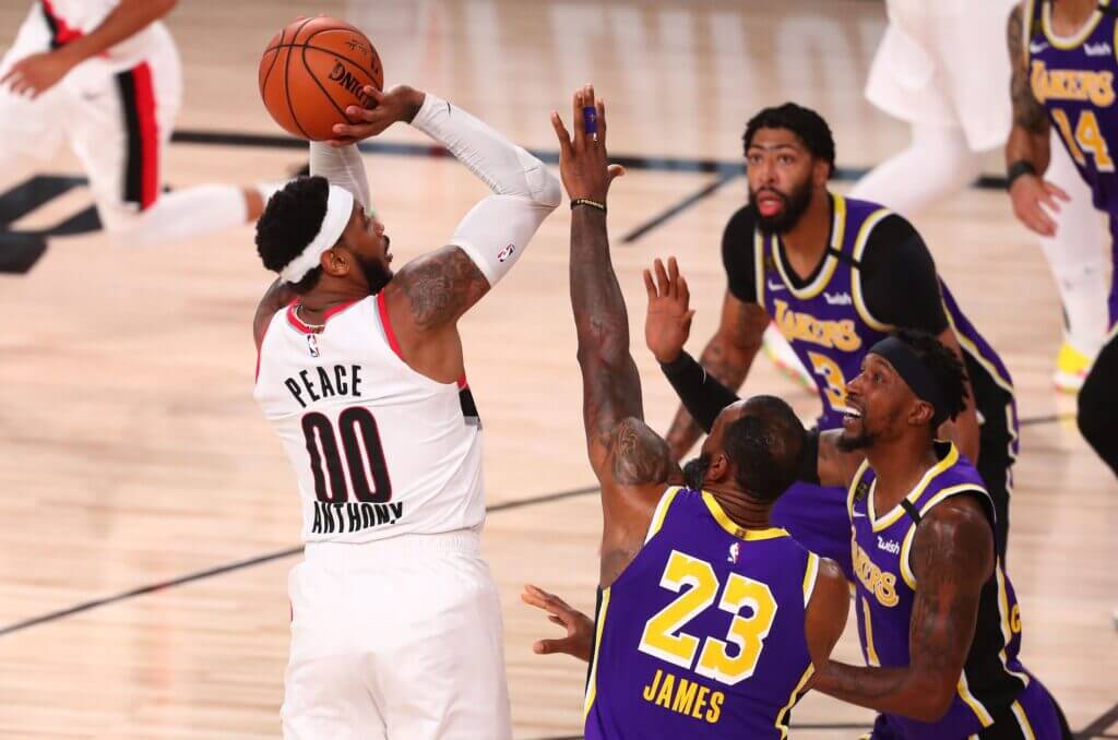 Carmelo Anthony, Lakers, Blazers