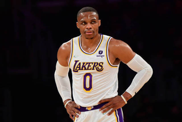 westbrook lakers jersey white