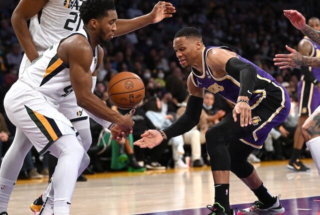 Donovan Mitchell Russell Westbrook Lakers Jazz