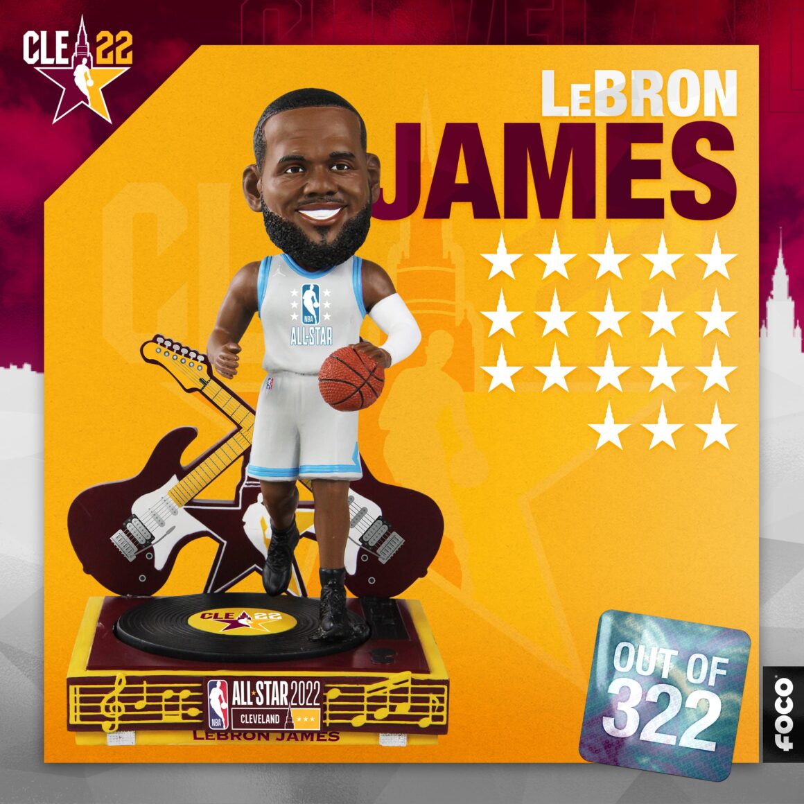 Limited-Edition LeBron James All-Star Game Bobblehead Available From FOCO