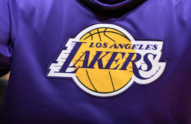 Lakers logo, warmup jacket