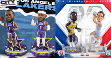 LeBron James Los Angeles Lakers 2023 City Jersey Bobblehead FOCO