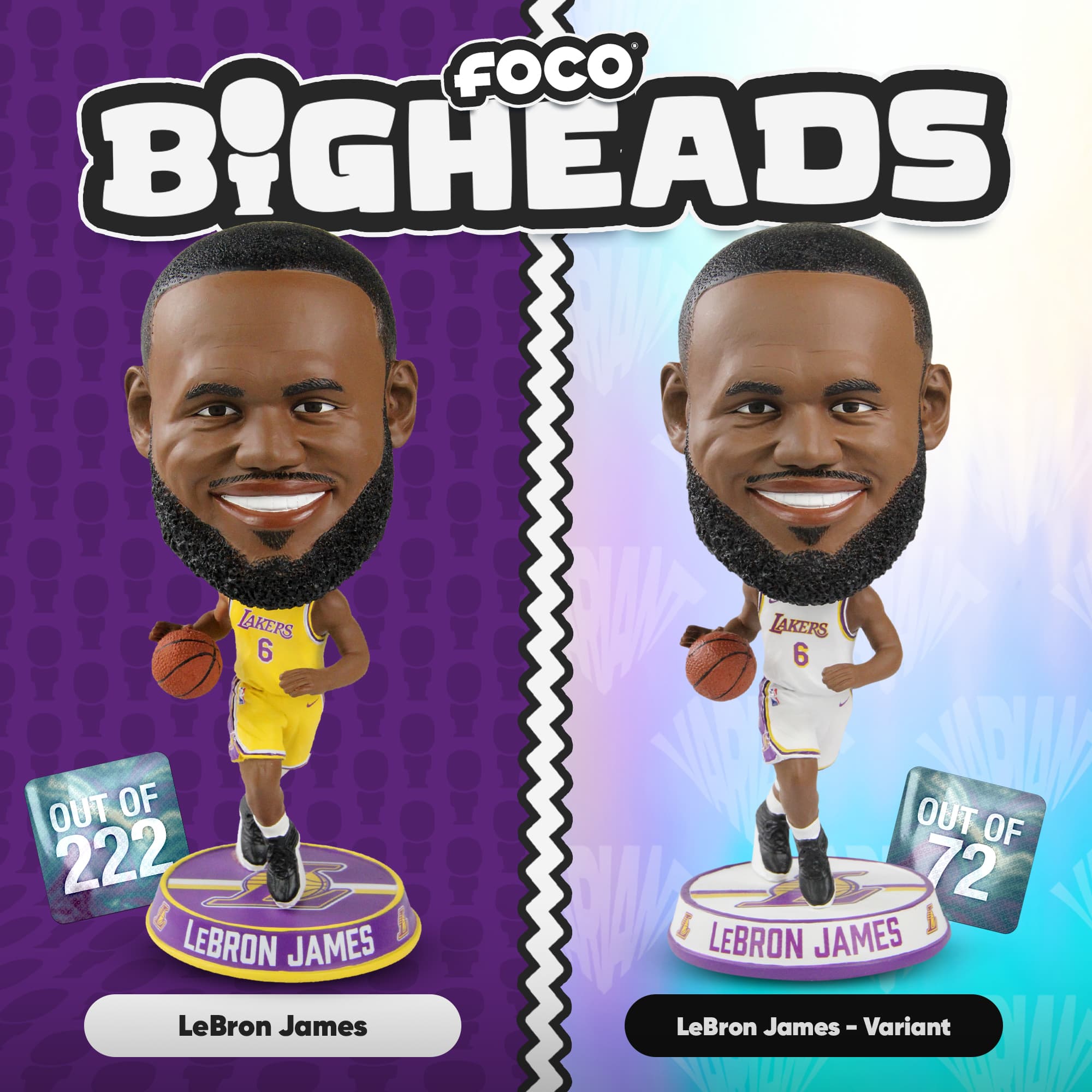 FOCO Selling New LeBron James Bobbleheads In Home Lakers Jerseys