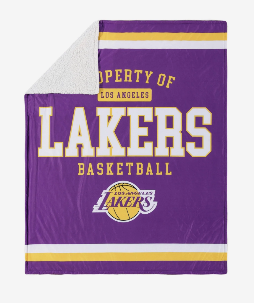 Lakers sherpa blanket, FOCO