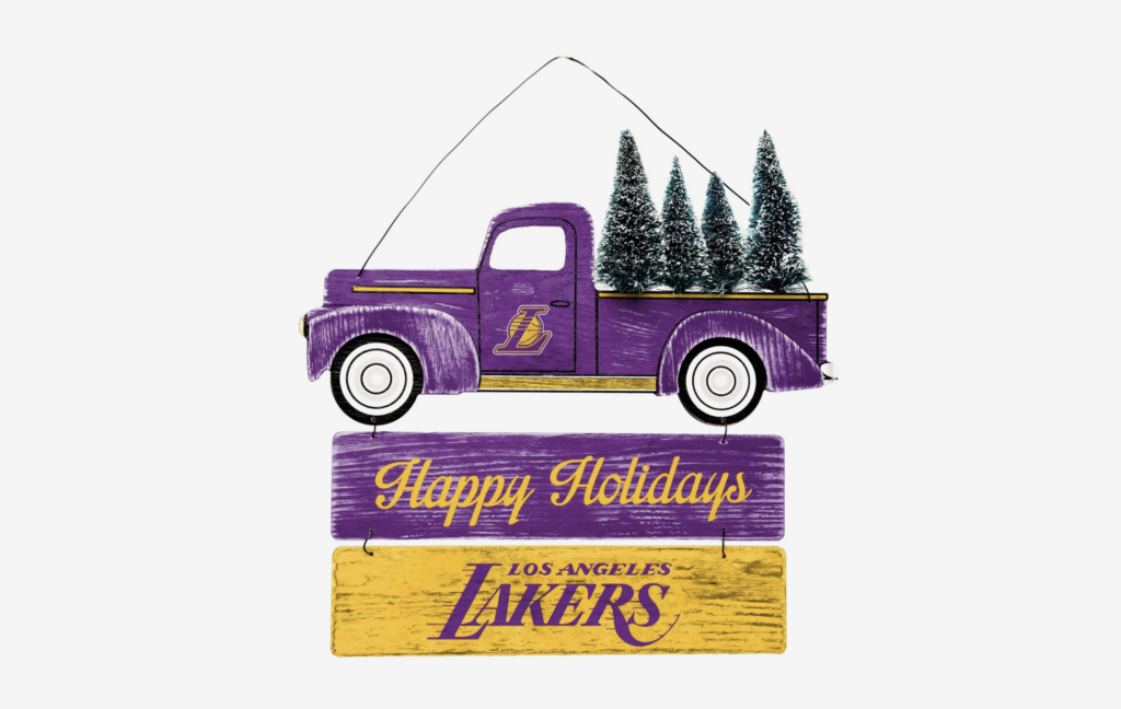 Lakers wooden truck and trees sign, FOCO