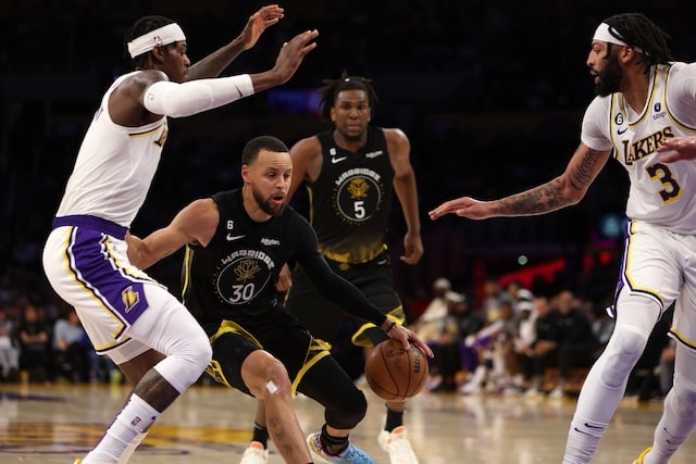 Stephen Curry Jarred Vanderbilt Anthony Davis Lakers Warriors