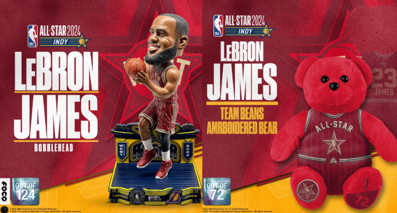 LeBron James All-Star Game bobblehead, bear, FOCO