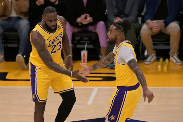 Lakers News: D’Angelo Russell Recreates Iconic Dwyane Wade Photo With LeBron James