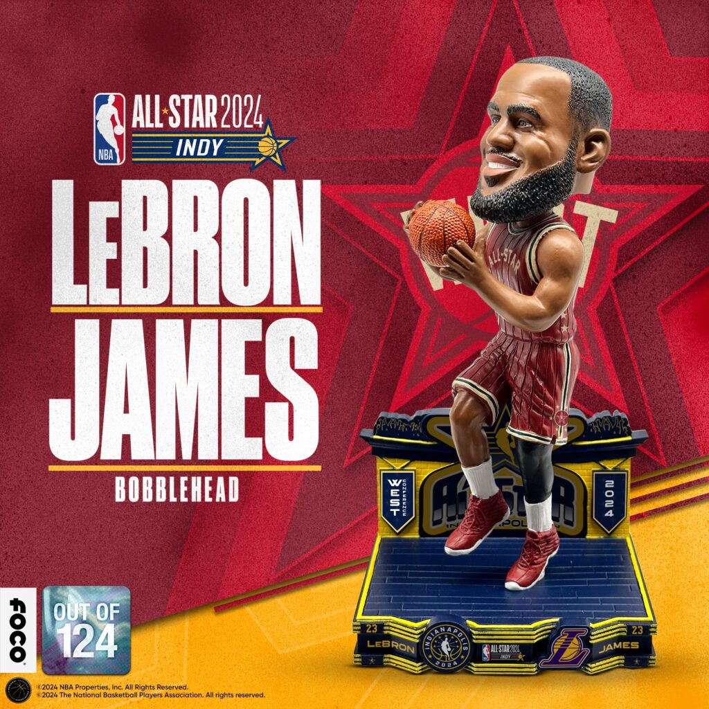 LeBron James bobblehead, 2024 NBA All-Star Game, FOCO