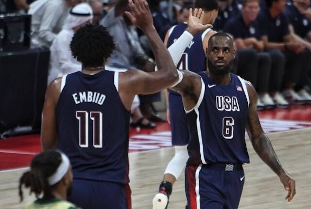 Joel Embiid, LeBron James, USA Basketball