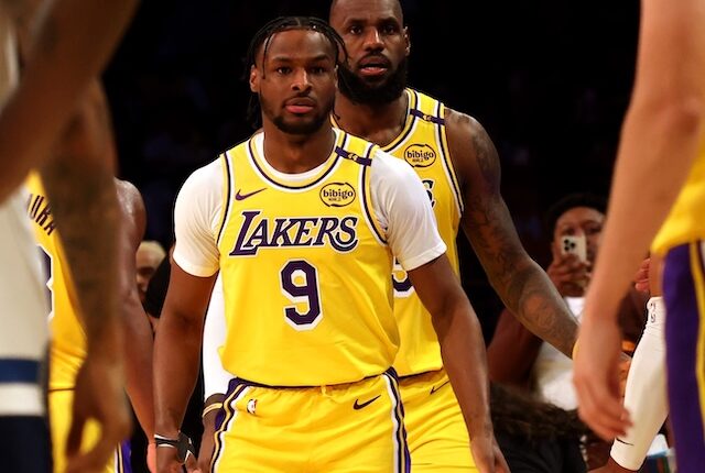 Bronny James, LeBron James, Lakers